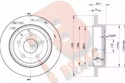 R BRAKE 78rbd29275 -  Тормозной диск